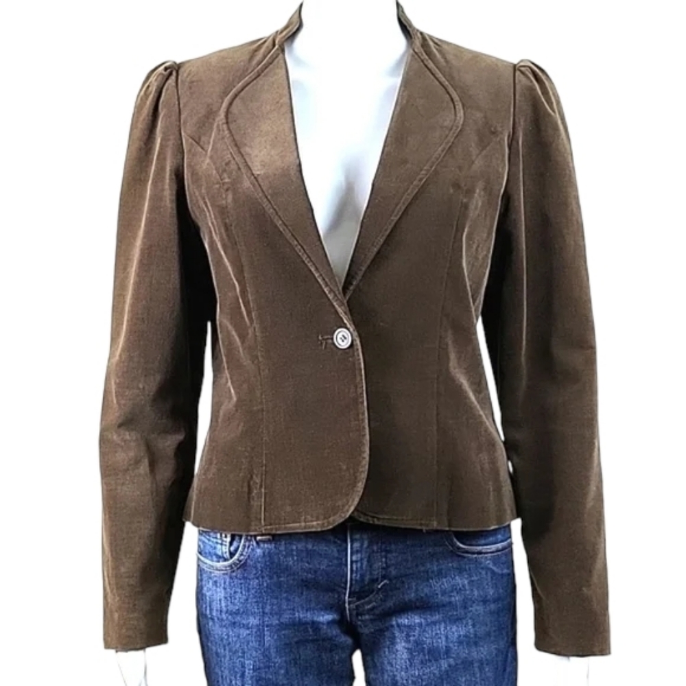 Vintage Changing Scene Velvet Blazer Sports Coat Jacket Juniors 9/10